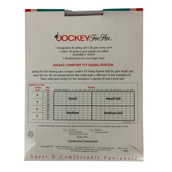 Jockey for Her Pantyhose Lot of 3 Pair Sheer Legwear Beige Navy Blue White - Picture 7 of 9